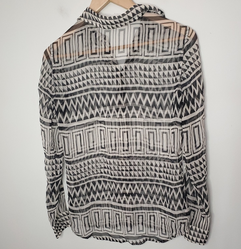 Equipment Femme Silk Geometric Print Blouse XS - Picture 2 of 4